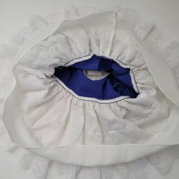 Martha’s Miniatures Dress Blue Velvet Full Circle Dress 0-3 months Vintage lace - Picture 6 of 7